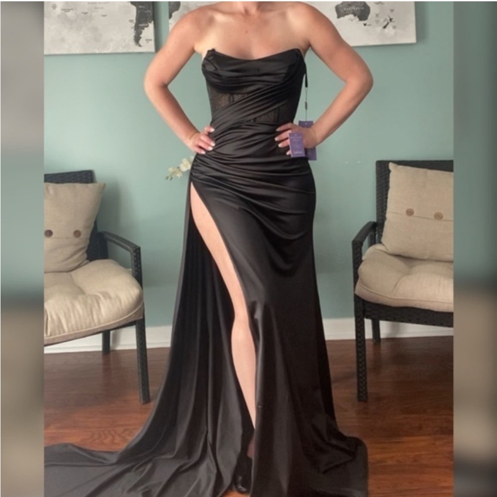 Black formal dress or evening gown